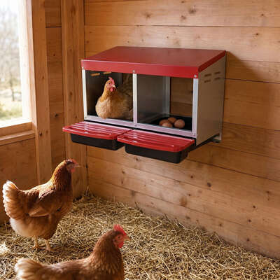Chicken Nesting Box 2 Hole Roll-Away Egg | EXTG