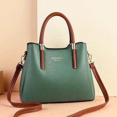 Large Capacity Letter Graphic Women's Top Handle Bag Green