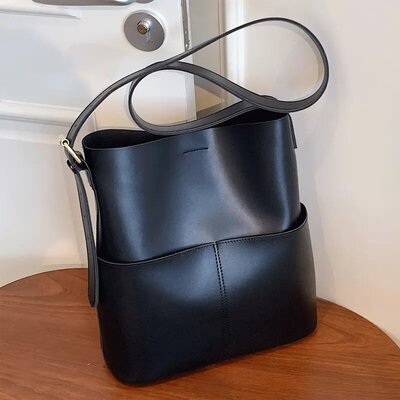 The Elegant Bucket Tote Bag for Women with a Wide Strap