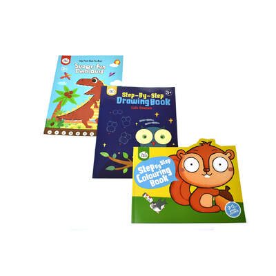 BULK 3 DOT-TO-DOT DINOSAURS/COLOURING/DRAWING BOOKS