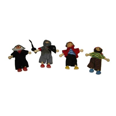 PRICE FOR 4 ASSORTED PIRATE FLEXI DOLL 