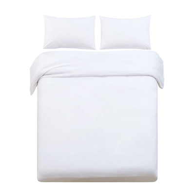 Giselle Bedding King Size Classic Quilt Cover Set - White
