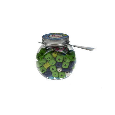 YUM YUM DIY ALPHABET BEAD BLUE BLIZZARD