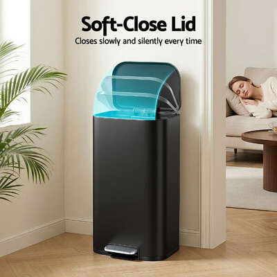 40L Pedal Bin Soft Close Steel Kitchen Bin | EXTG