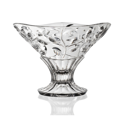 Deep Italian Crystal Laurus Coppetta Bowl with Foot W 23cm D 23cm