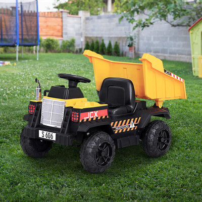12V Electric Bulldozer Toys Cars Battery Yellow