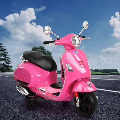 Licensed Pink Kids Ride-On Vespa Motorcycle