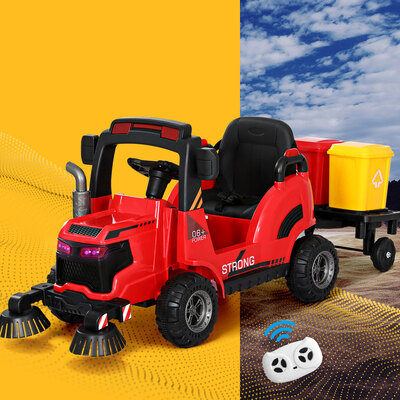 Rigo Kids Electric Street Sweeper Truck, 12V, Red