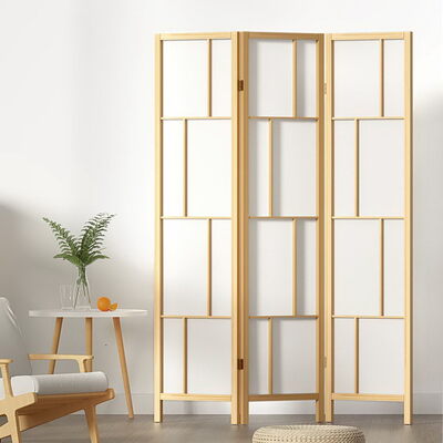 Ashton Room Divider Screen Privacy Wood Dividers Stand 3 Panel Natural