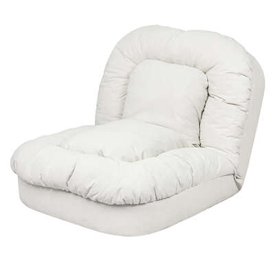 Cozy Convertible Lounge Floor Sofa Bed - Wood Finish Classic