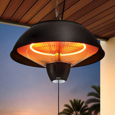 1500W Electric Patio Infrared Heater Hanging Heaters Ceiling Mounted Remote
