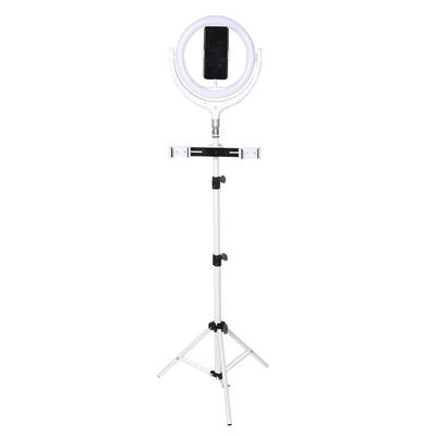 12'' LED Ring Light with Tripod Stand Phone Holder White