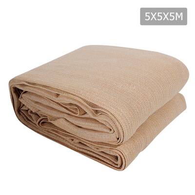 Instahut 5 x 5 x 5m Triangle Heavy Duty Shade Sail Cloth - Sand Beige