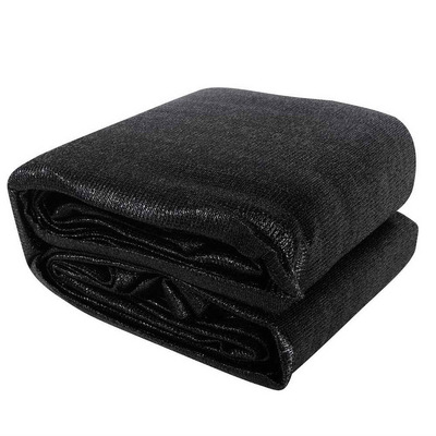 Shade Sail 6X7M Rectangle 280Gsm 98% Black Shade Cloth
