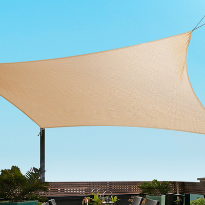 Instahut 3x6m Shade Sail Cloth Shadecloth Rectangle Heavy Duty Sand Sun Canopy