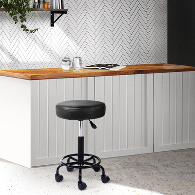 Round Salon Stool Stools Black Swivel Barber Hair Hydraulic Chairs Lift