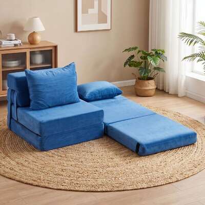 Folding Sofa Bed King Velvet