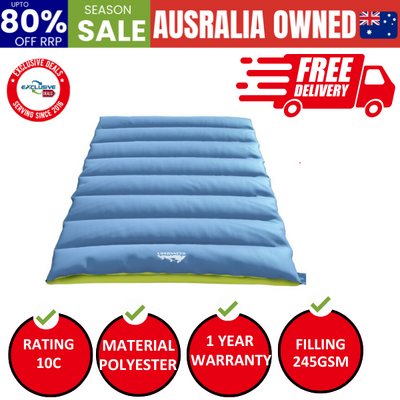Sleeping Bag Double Bags Thermal Camping Hiking Tent Grey -5°C