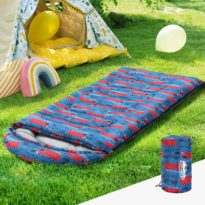 Kids Thermal Camping Sleeping Bag 180cm Blue