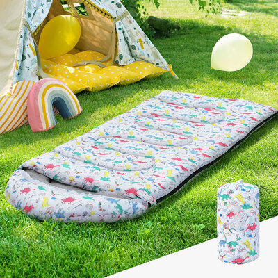 Kids Thermal Camping Sleeping Bag 180cm White