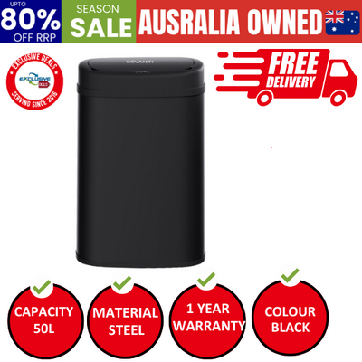 50L Sensor Bin Motion Rubbish Automatic Black