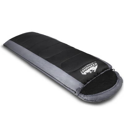 Weisshorn Single Thermal Sleeping Bag - Black & Grey