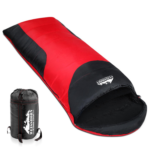 Weisshorn Single Thermal Sleeping Bags - Red & Black