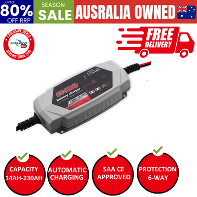 Smart Battery Charger 7A 12V 24V Automatic SLA AGM Car Truck Boat Motorcycle Caravan
