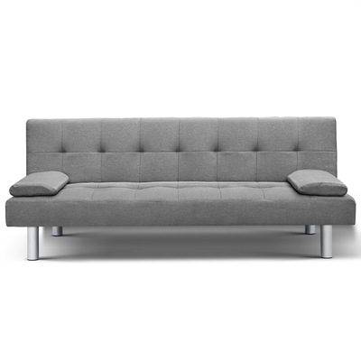  3 Seater Fabric Sofa Bed - Grey