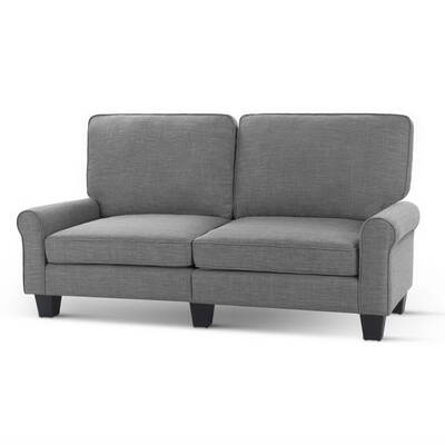 1780mm 3 Seater Sofa Suite Lounger Couch Fabric Grey