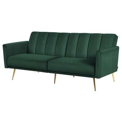 Sofa Bed 3 Seater Couch Convertible Lounge Adjustable Arm Recliner Velvet
