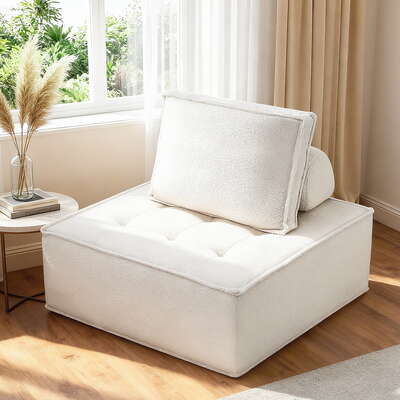 Floor Sofa Lounge Chair With Pillow Foldable Tatami Recliner for Living Room Bedroom