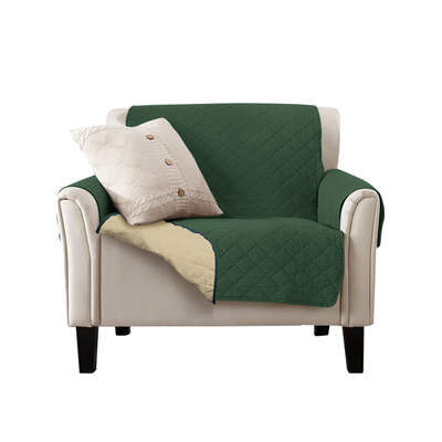 SOFA COVER COUCH SLIPCOVERS WATERPROOF COFFEE AND KHAKI 165CM X 190CM