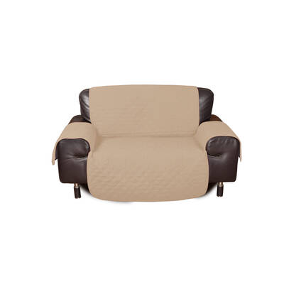 3 Seater Sofa Covers Quilted Couch Lounge Protectors Slipcovers Khaki