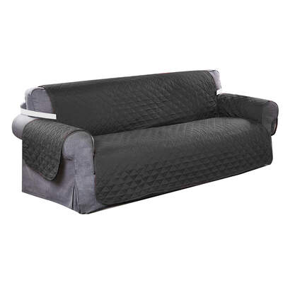 SOFA COVER COUCH SLIPCOVERS WATERPROOF GREY 335CM X 218CM