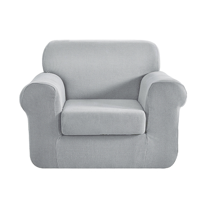 2-piece Sofa Cover Elastic Stretch Couch Covers Protector 1 Steater Grey