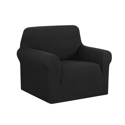  High Stretch Sofa Cover Couch Protector Slipcovers 1 Seater Black