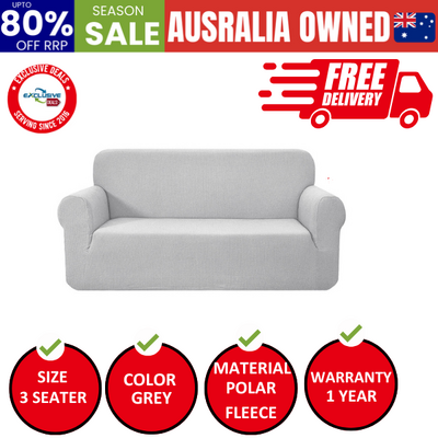 Sofa Cover Couch Covers 3 Seater High Stretch Grey