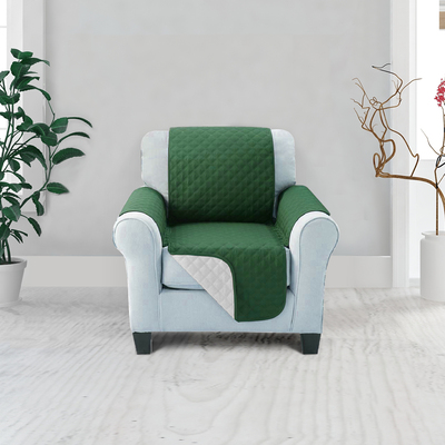 Sofa Cover Quilted Couch Covers Lounge Protector Slipcovers 1 Seater Green