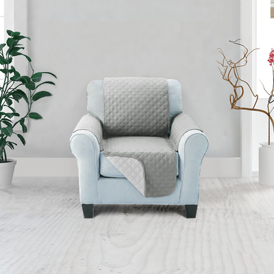  Sofa Cover Quilted Couch Covers Lounge Protector Slipcovers 1 Seater Grey