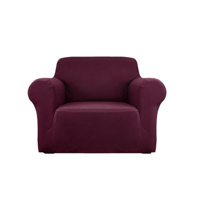 Sofa Cover Elastic Stretchable Couch Covers Burgundy 1 Seater