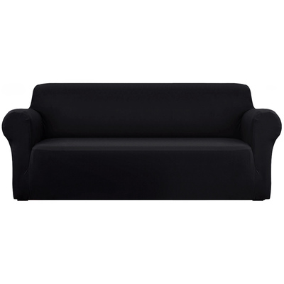 Sofa Cover Elastic Stretchable Couch Covers Black 4 Seater