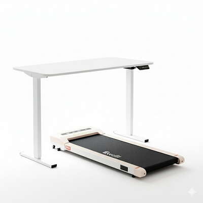Electric Treadmill with 140cm Automatic Standing Desk Walking Pad 360mm