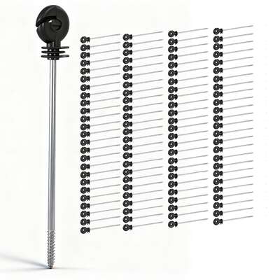 Electric Fence Ring Insulators 100pcs Stand off Screw in Insulator Black