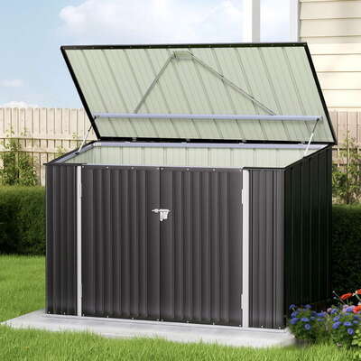 Garden Shed 2.22x0.91M Bike Sheds Outdoor Storage Tool Workshop House Shelter Double Door