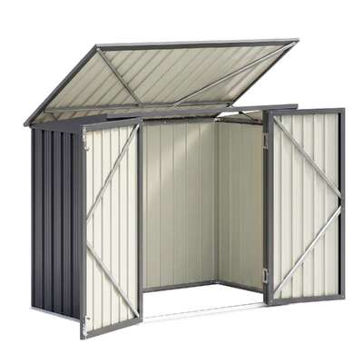Wheelie Bin Storage Enclosure Lockable Steel Shed | EXTG
