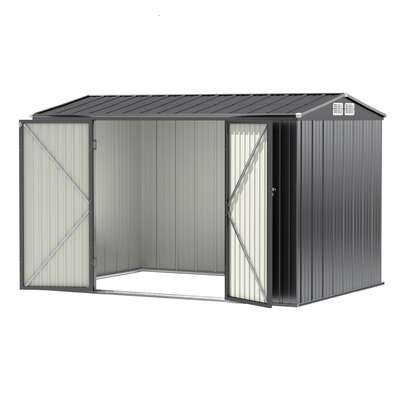 Outdoor Metal Garden Shed 3x2.18m Tool Storage Workshop House