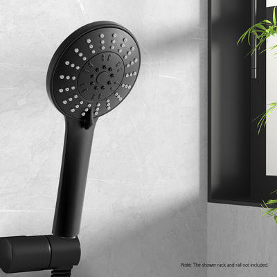 Powerful Round Black High Pressure Shower Head
