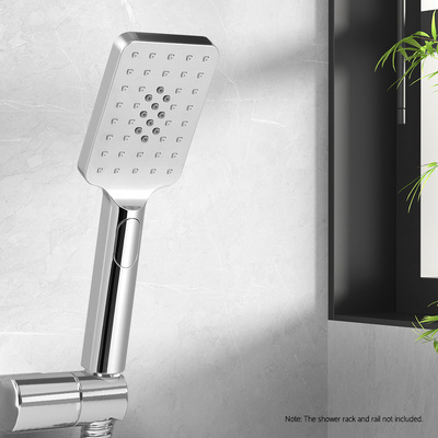 Square Chrome High Pressure Handheld Shower