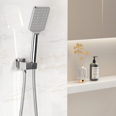 Handheld Shower Head Holder 3.1'' High Pressure Silver 